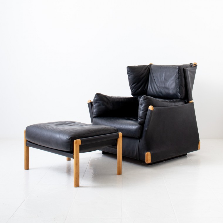 Lounge Chair & Footstool by Piero de Martini